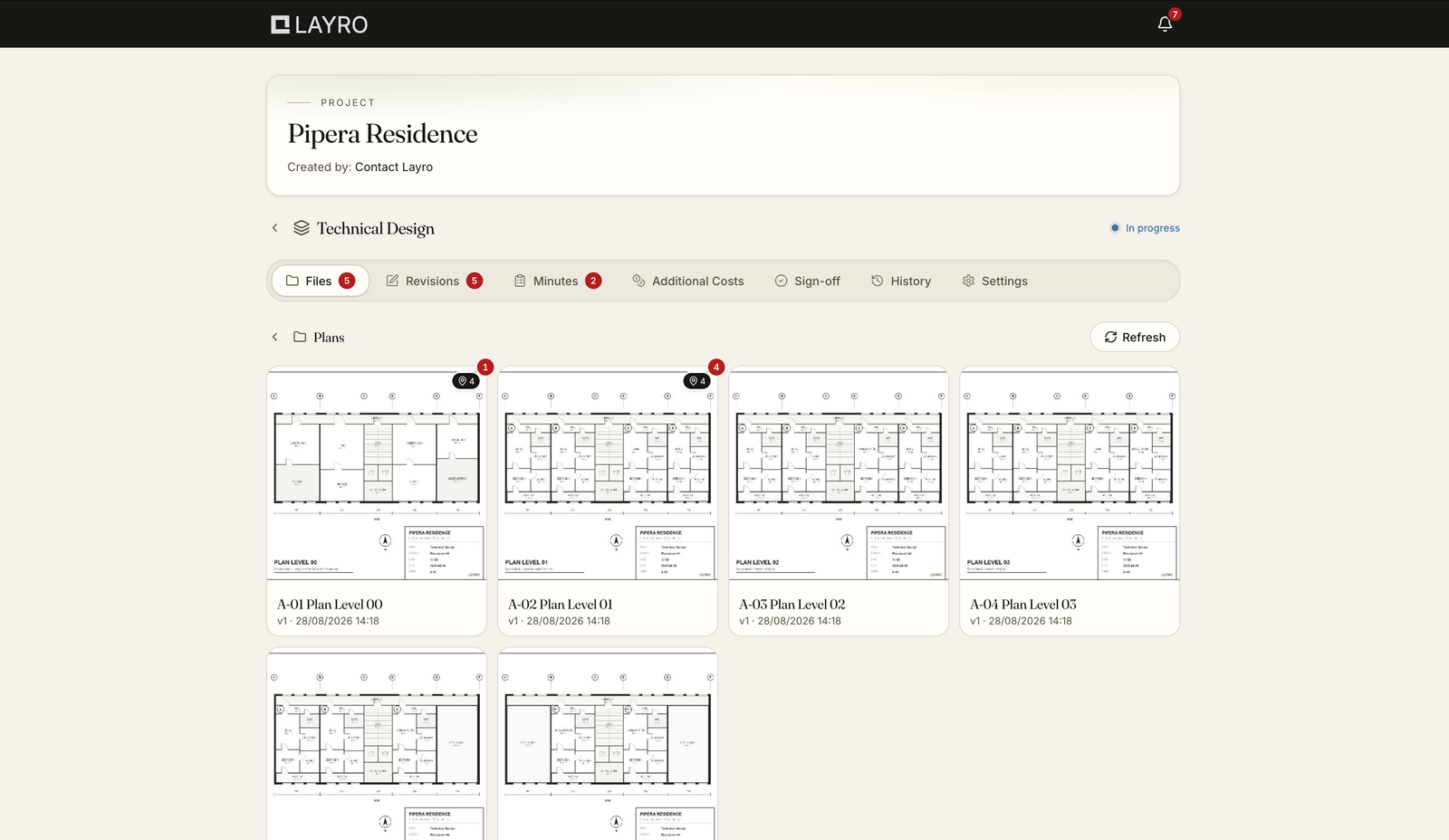 The Layro client portal