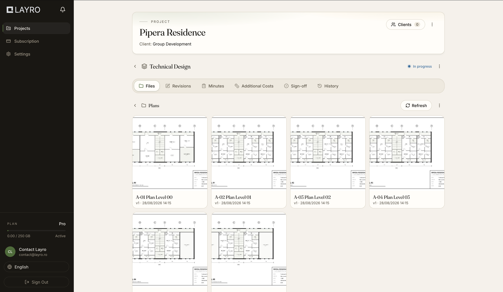 Folders and files inside a project phase
